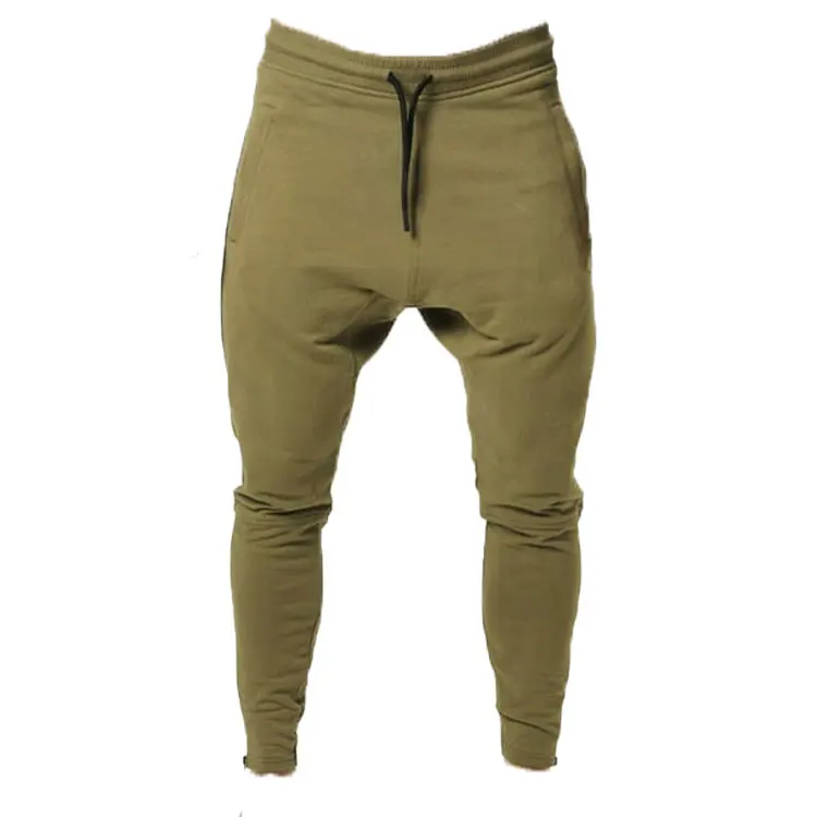  Оптовая продажа Мужские штаны из 100% хлопка с индивидуальным логотипом облегающие эластичные однотонные брюки нейлона