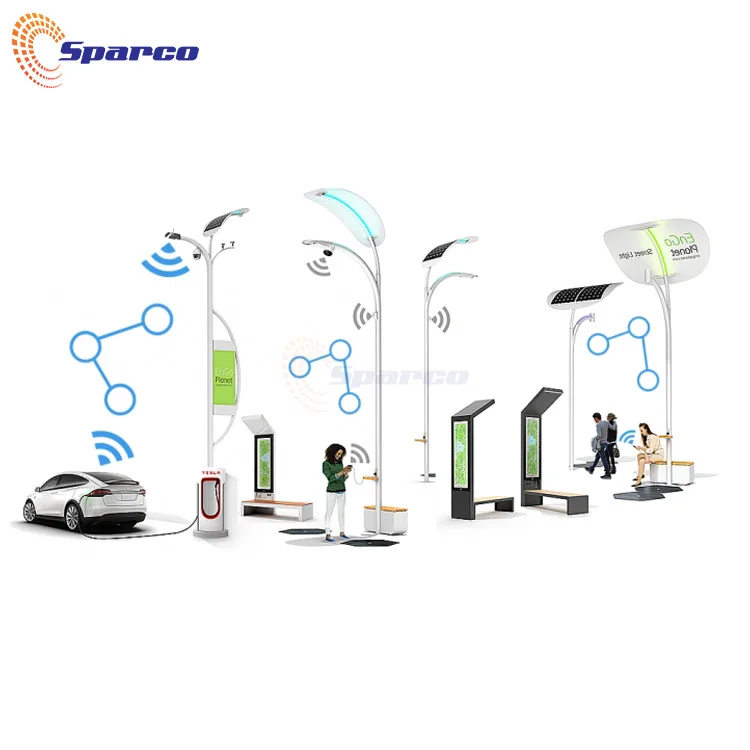  Высокотехнологичное порошковое покрытие Sparco Многофункциональный Умный уличный фонарь на солнечной