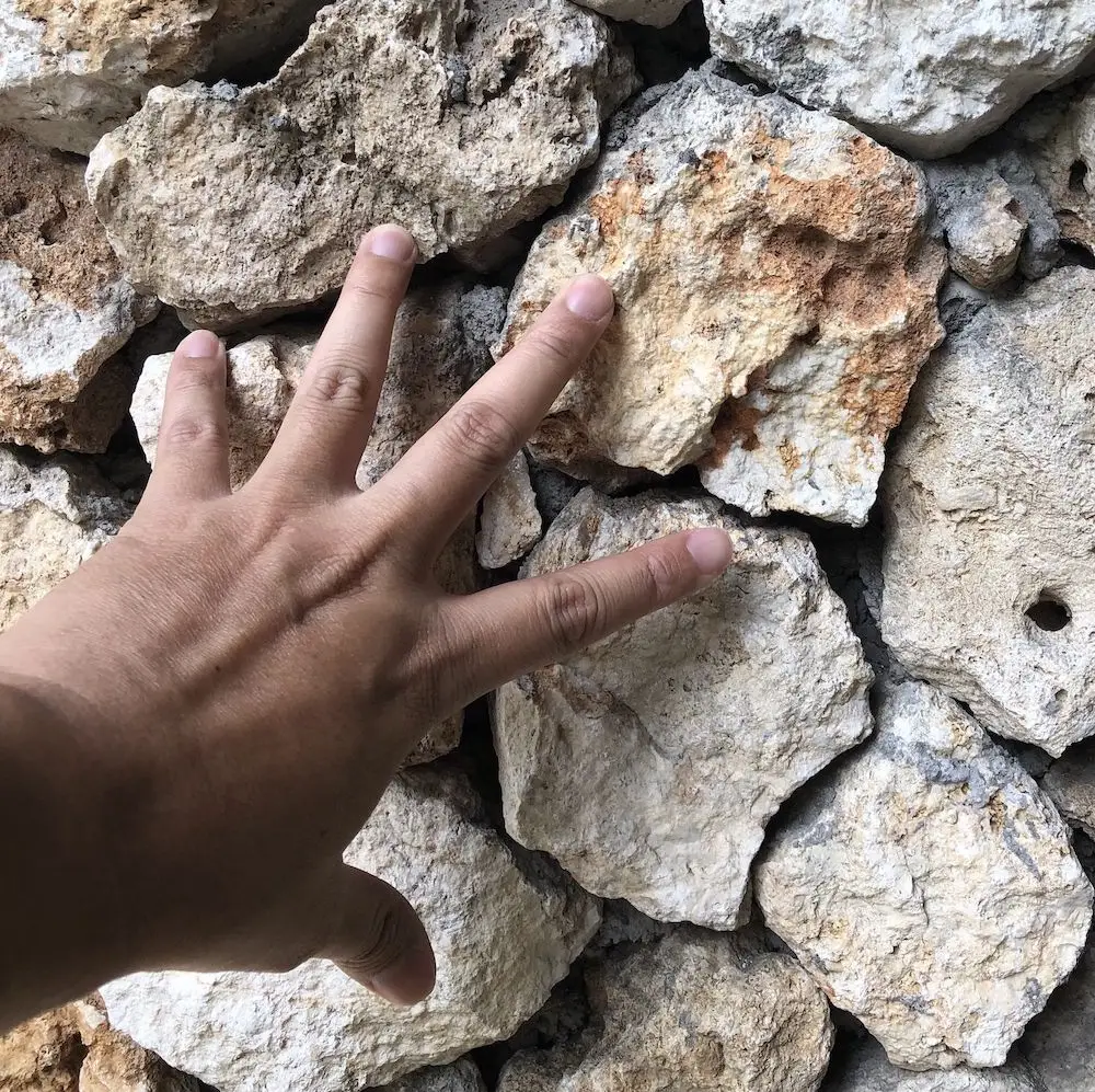 Бали Букит натуральный камень валун-скория белый известняк плитка для облицовки наружных стен