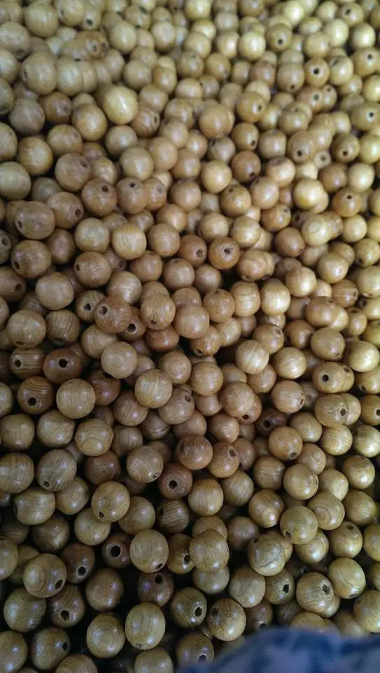 High quality round wooden beads from Vietnam/ Raw spacer lotus bead Competitive Price