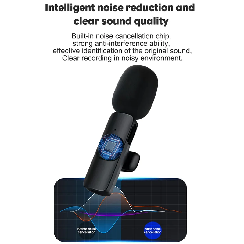 Популярный дизайн 2021 беспроводной микрофон 2 4 ГГц перезаряжаемый мини-петличный для смартфона