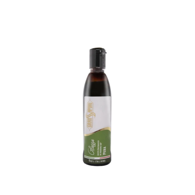 Condiments bottles from Modena PGI Glaze classic mustard&hazelnut pear mango&onio taste 250ml plastic bottle Balsamic