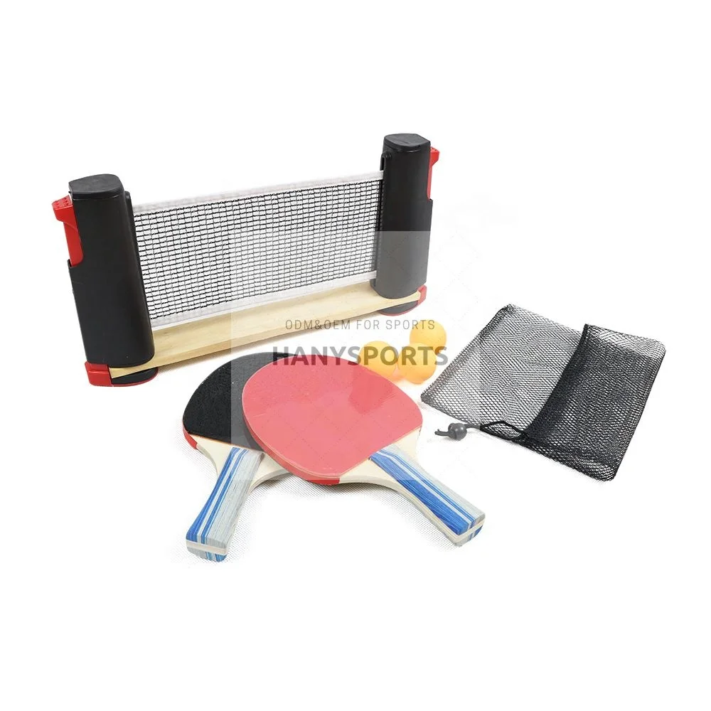 
Dropshipping Portable table tennis bats set ping pong racket set with retractable net 