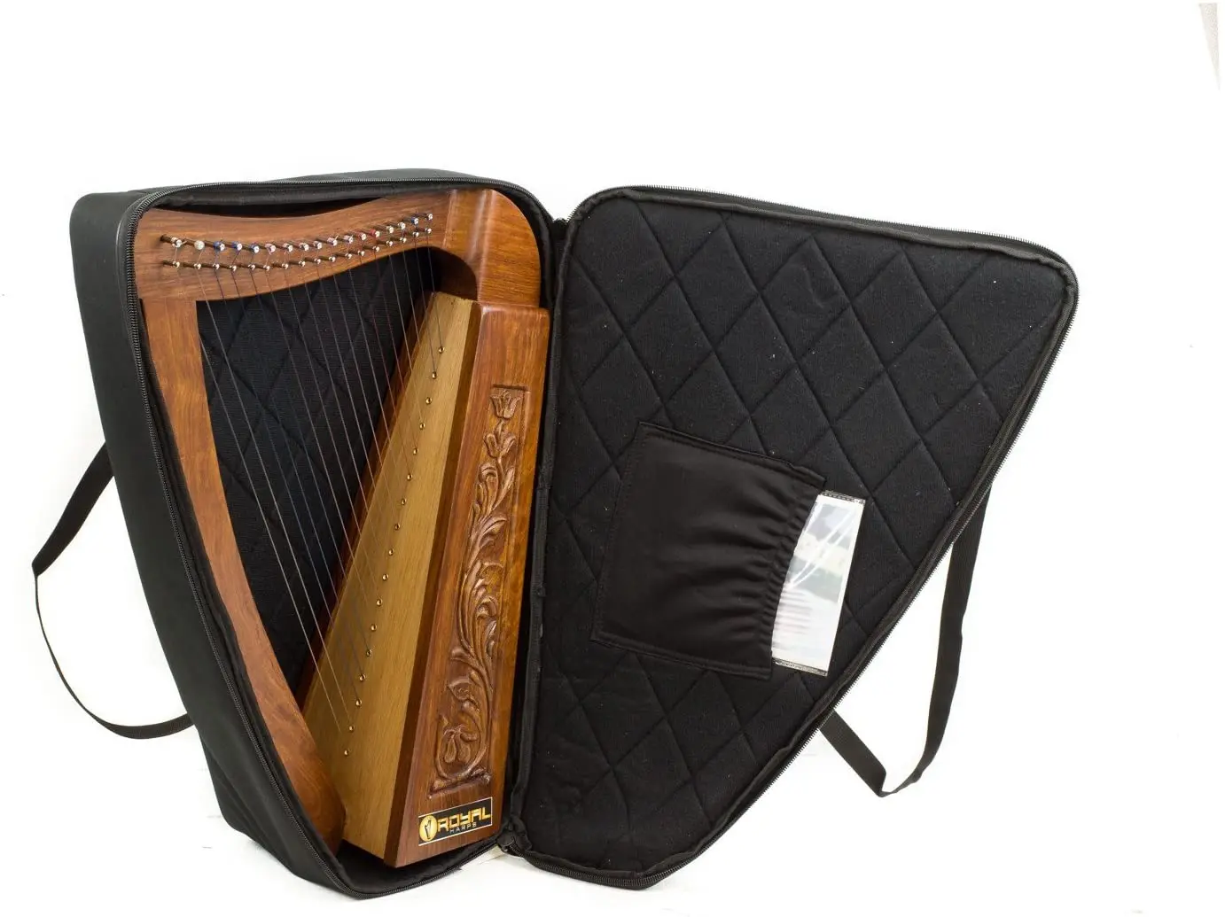 Plain Celtics Harp Rose 19 string Irish Style with Bag & Extra strings & key included