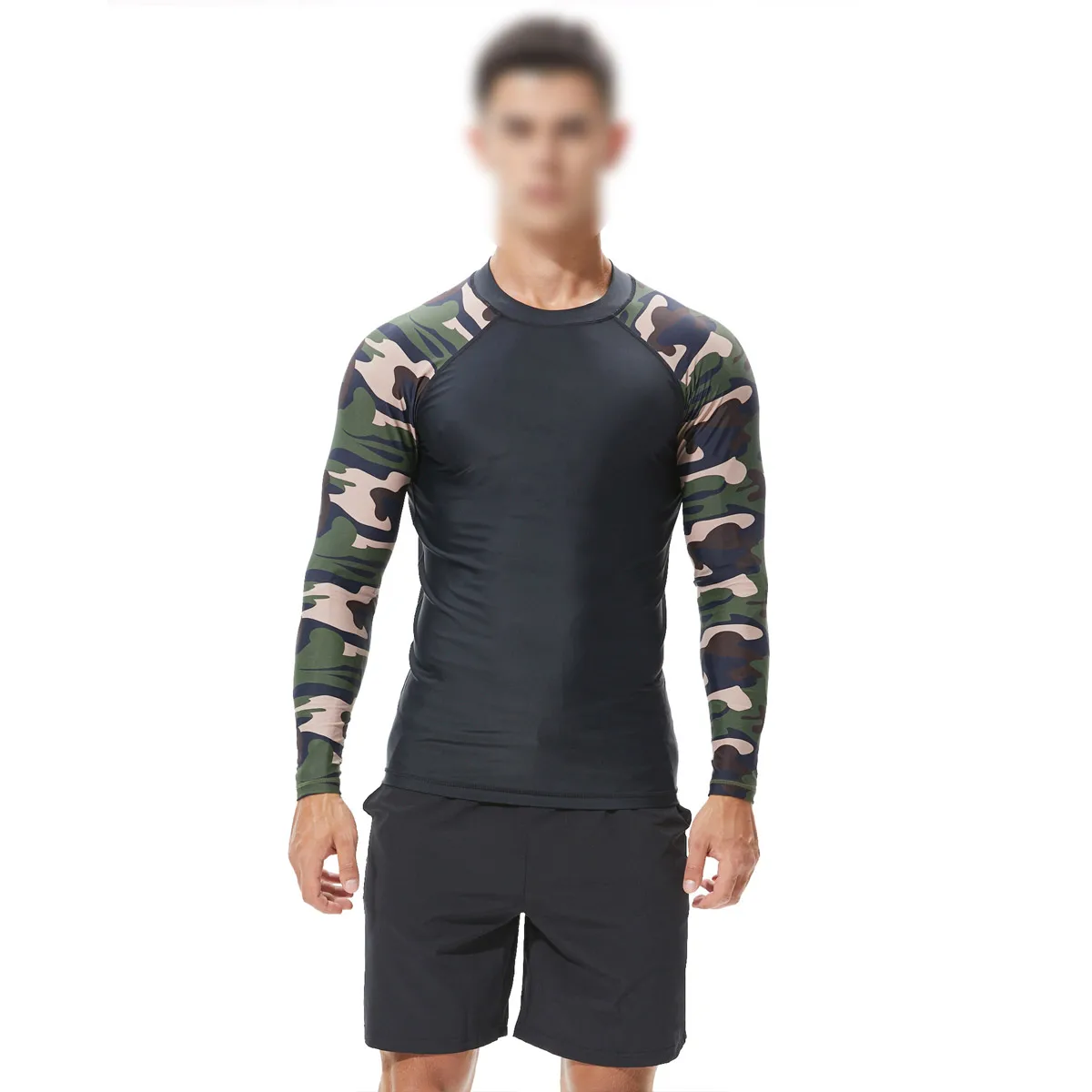 Wholesale Men Rash Guard Quick Dry UV Protection Martial Arts Clothing Rash Guard Custom Blank MMA Rash Guard For Men