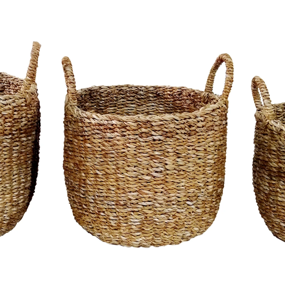 Hot selling products of Eco friendly biodegradable natural plant fiber seagrass basket Bangladesh