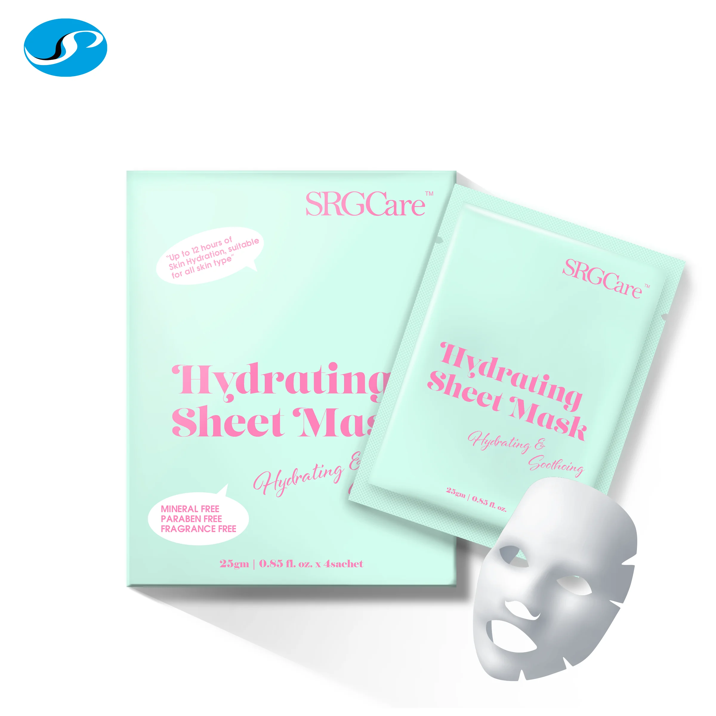 Private Label OEM 12 Hours Natural Hydrating Sheet Mask Collagen Mask Lifting Sheet Mask Suitable for All Skin Types Malaysia