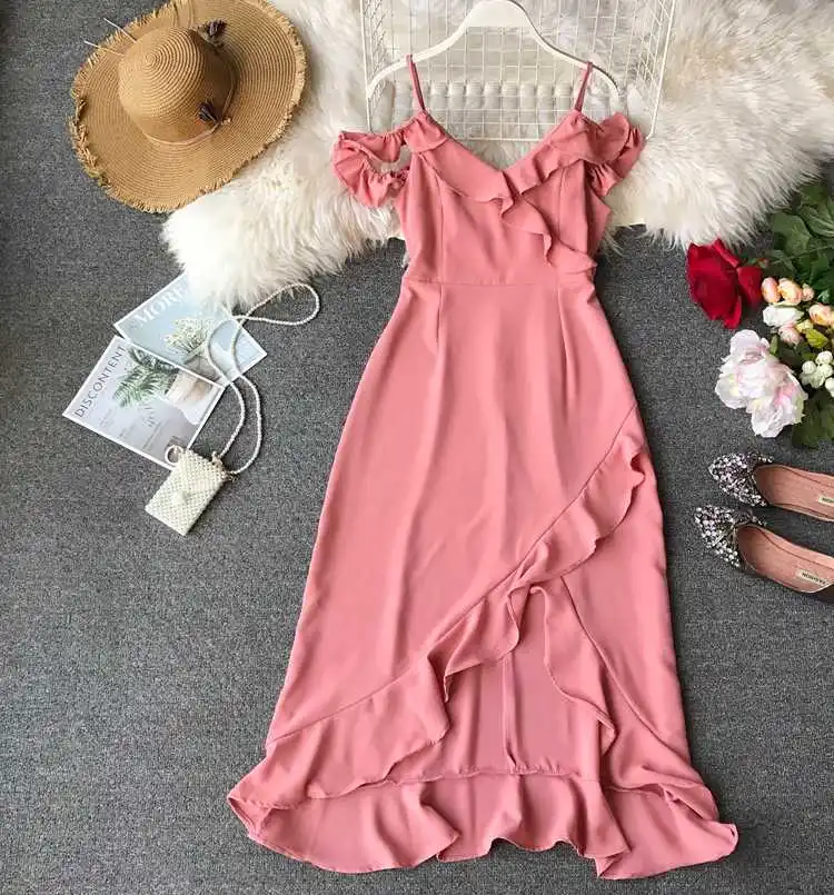 Latest Designer Girls Casual Formal Dress Short Ruffle Sleeve One Piece Black Short Dress