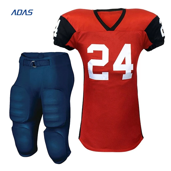American Football Flag Uniforms Jersey And Pants Allover Printed Breathable American Football Jersey Embroidery Light Weight