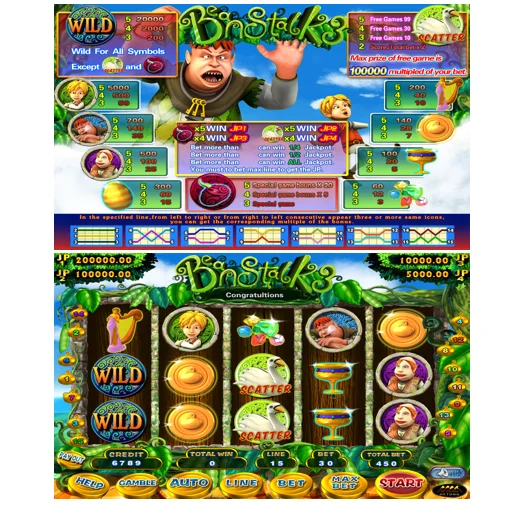 Casino game Jack & Magic Bean Slot Game board