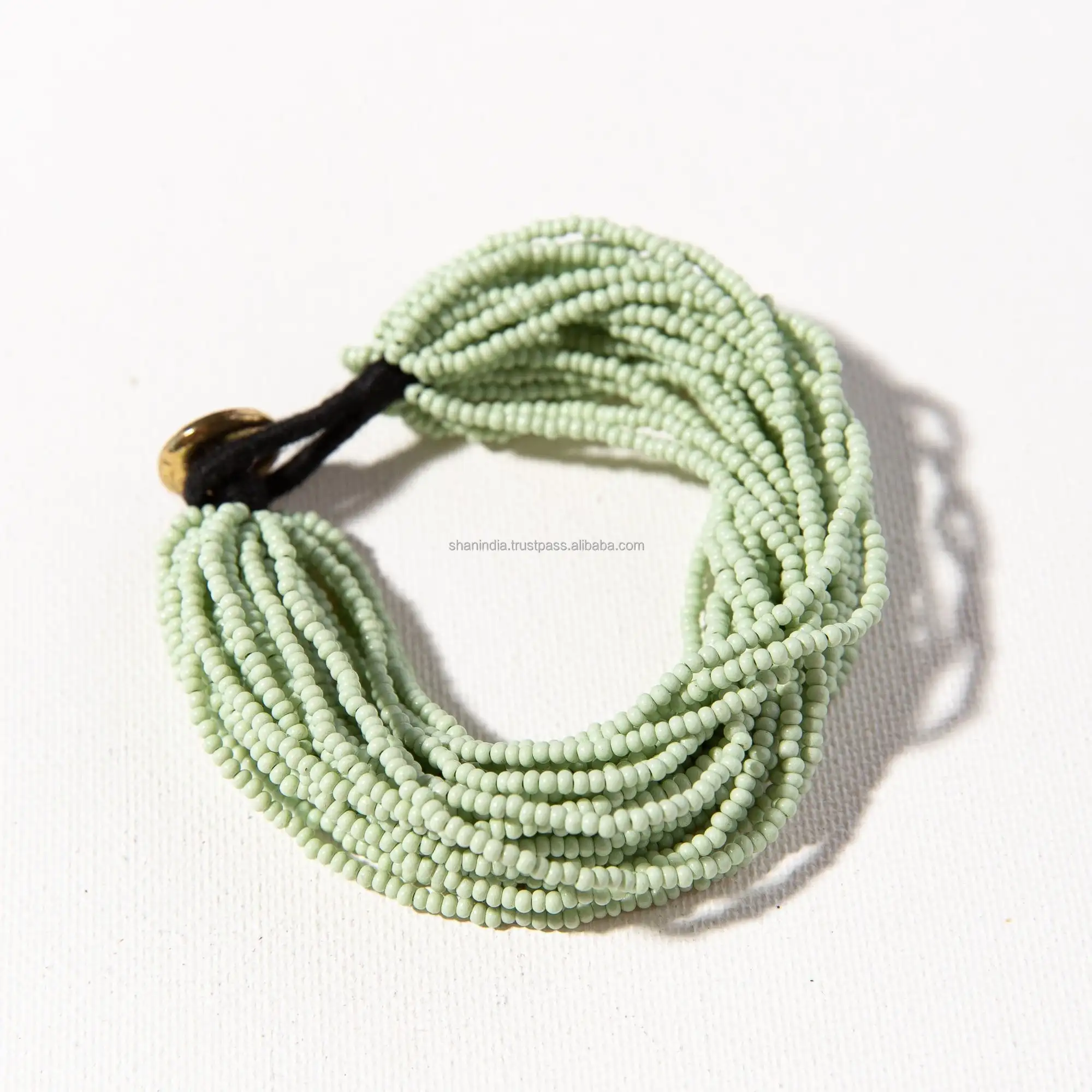 Glass Beads Multilayered Bracelet with lock