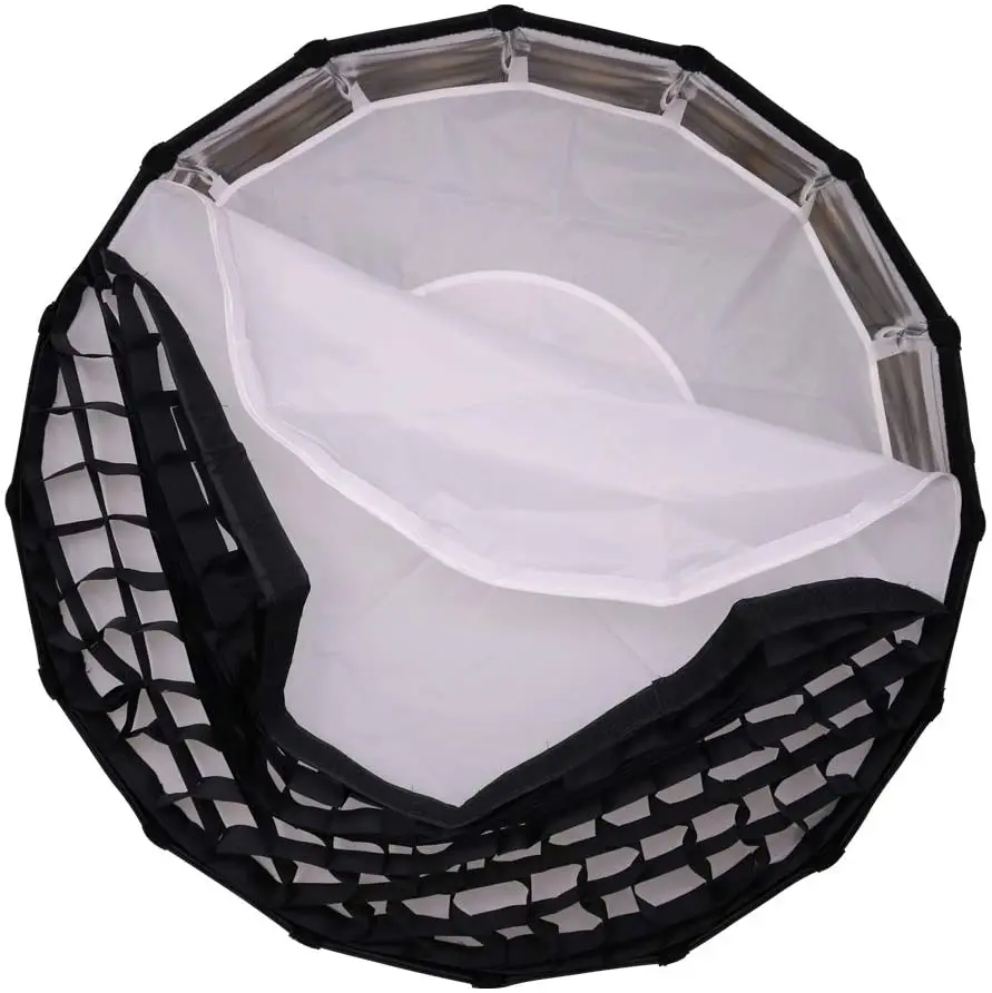 NiceFoto 120cm 47' Flash Speedlite Honeycomb Deep Parabolic Softbox with grid