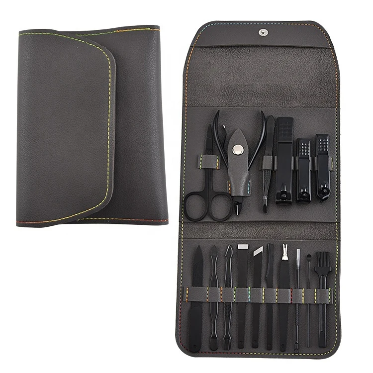 
Professional Pedicure Manicure Set 16 piece Stainless Steel Beauty Nail Care tools kit 16Pcs Nail clippers set with Soft PU BagH 