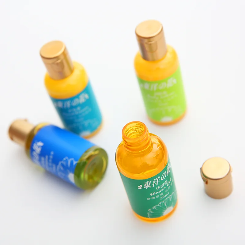 
new style 30ml oil disposable shampoo and bath lotion hair conditioner shower gel body cream travel suit for hotels in Bulk OEM 