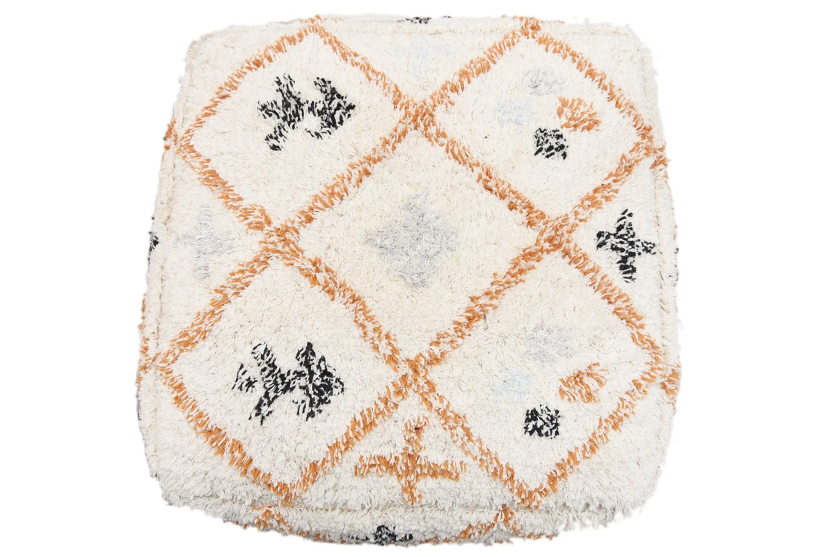 super luxurious handmade bohemian pouf high quality wood stool by Indian manufacturer at wholesale price