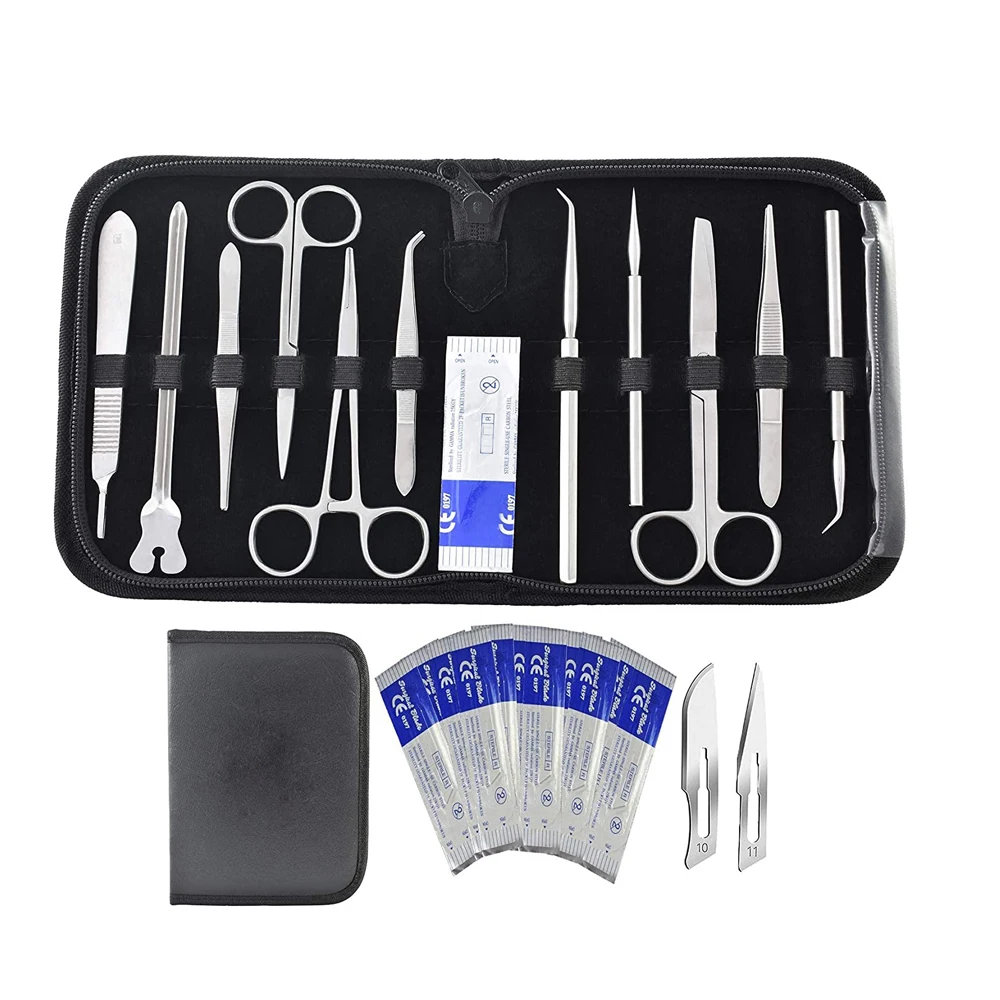 Расширенный комплект рассеивания с рукояткой скальпеля и лезвиями для студентов по биологии