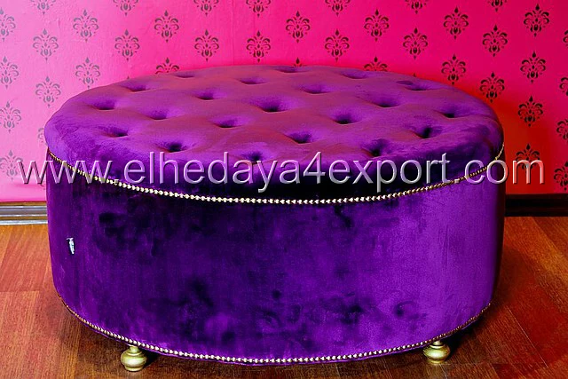 
baroque round ottoman 