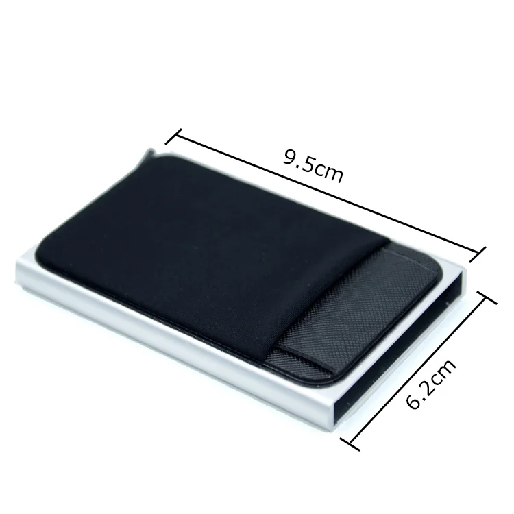 YY Slim Aluminum Wallet Elasticity Back Pouch ID Credit Card Holder Mini RFID Wallet Automatic Pop up Bank Card Case