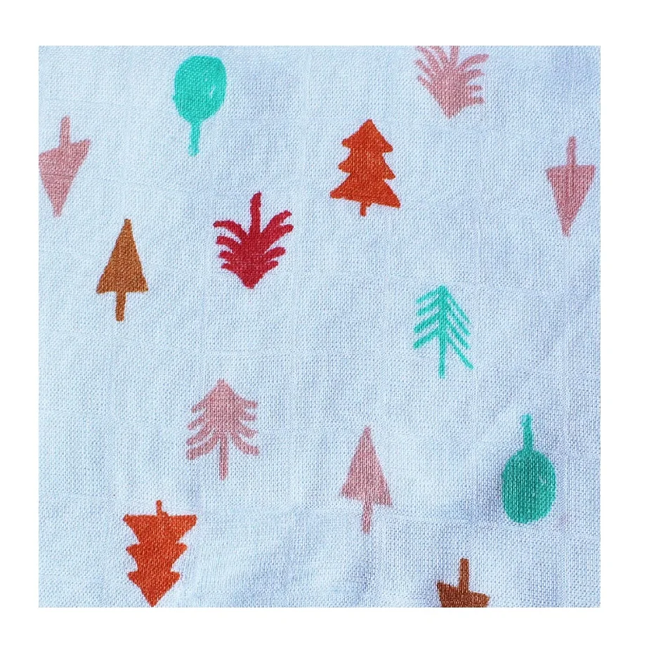 Мягкая двухслойная марлевая ткань из 100% хлопка на ощупь для новорожденных премиум-класса