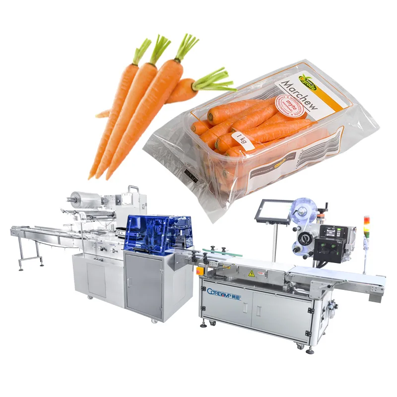 carrot fruit vegetable lettuce packing machine horizontal packing machine