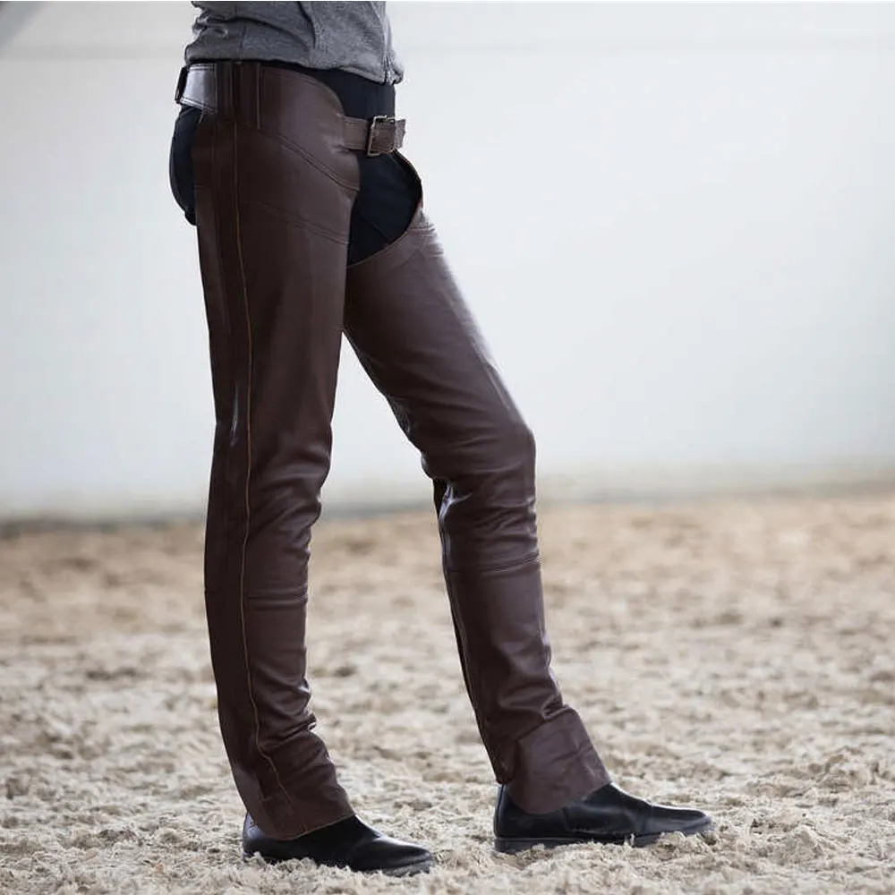 High Quality Leather Riding Full Chaps Classic Style Horse Riding Chaps For Men