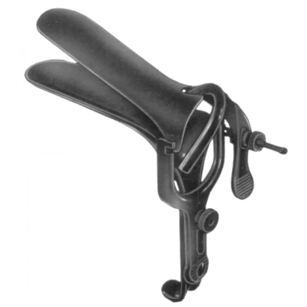 Grave Vaginal Speculas 95mmx30mm Black Insulated For Laser Surgery