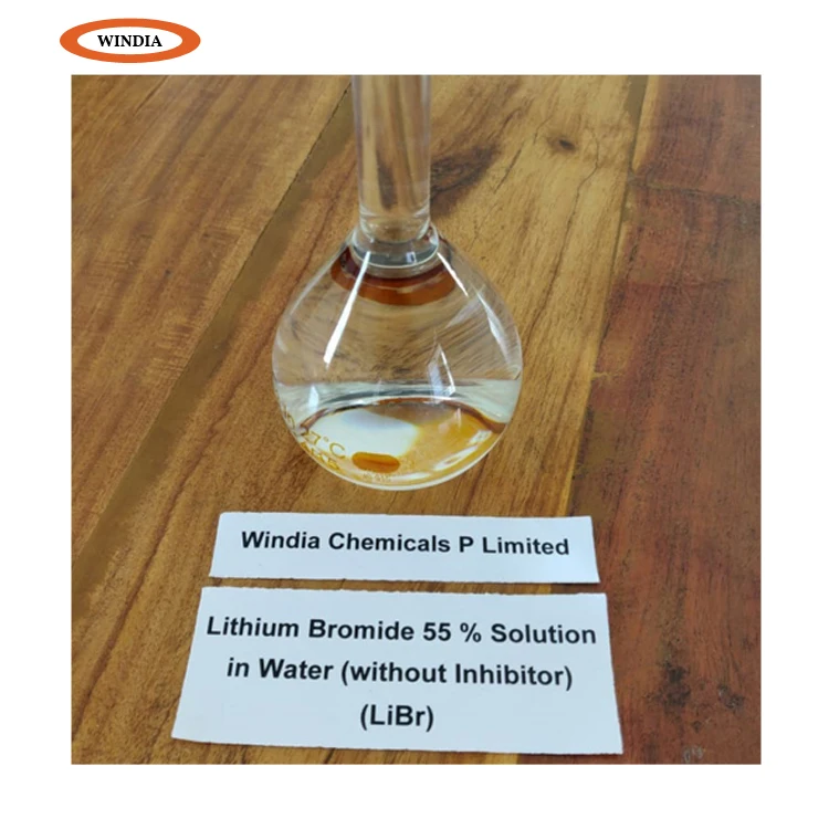 
Top Quality 7550-35-8 Lithium Bromide 55% Solution in Water (Without Inhibitor) at Reasonable Price 