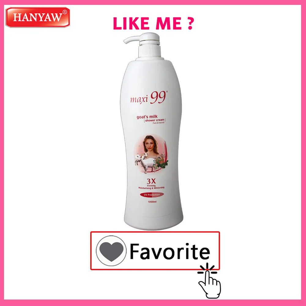 [Malaysia] Fast Shipping Maxi 99 Body Wash Shower Cream Goat Milk Pure ( 12 x 1000 ml /Ctn )