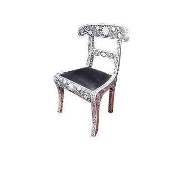 2021 best Indian Luxury wood handmade handicraft funiture chairs Bone Inlay Modern Furniture dinning chair bone inlay chairs