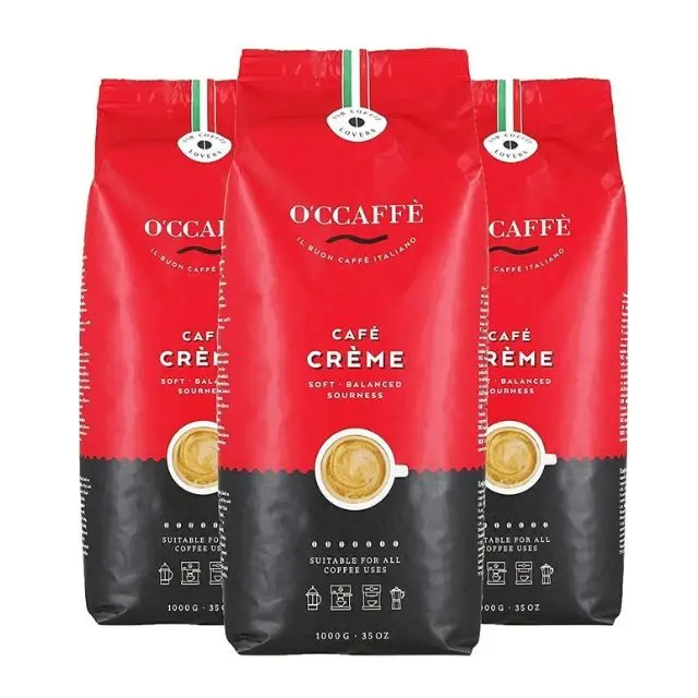 Кофейные зерна Occaffe итальянского эспрессо, 1 кг жареных кофейных зерен для дома