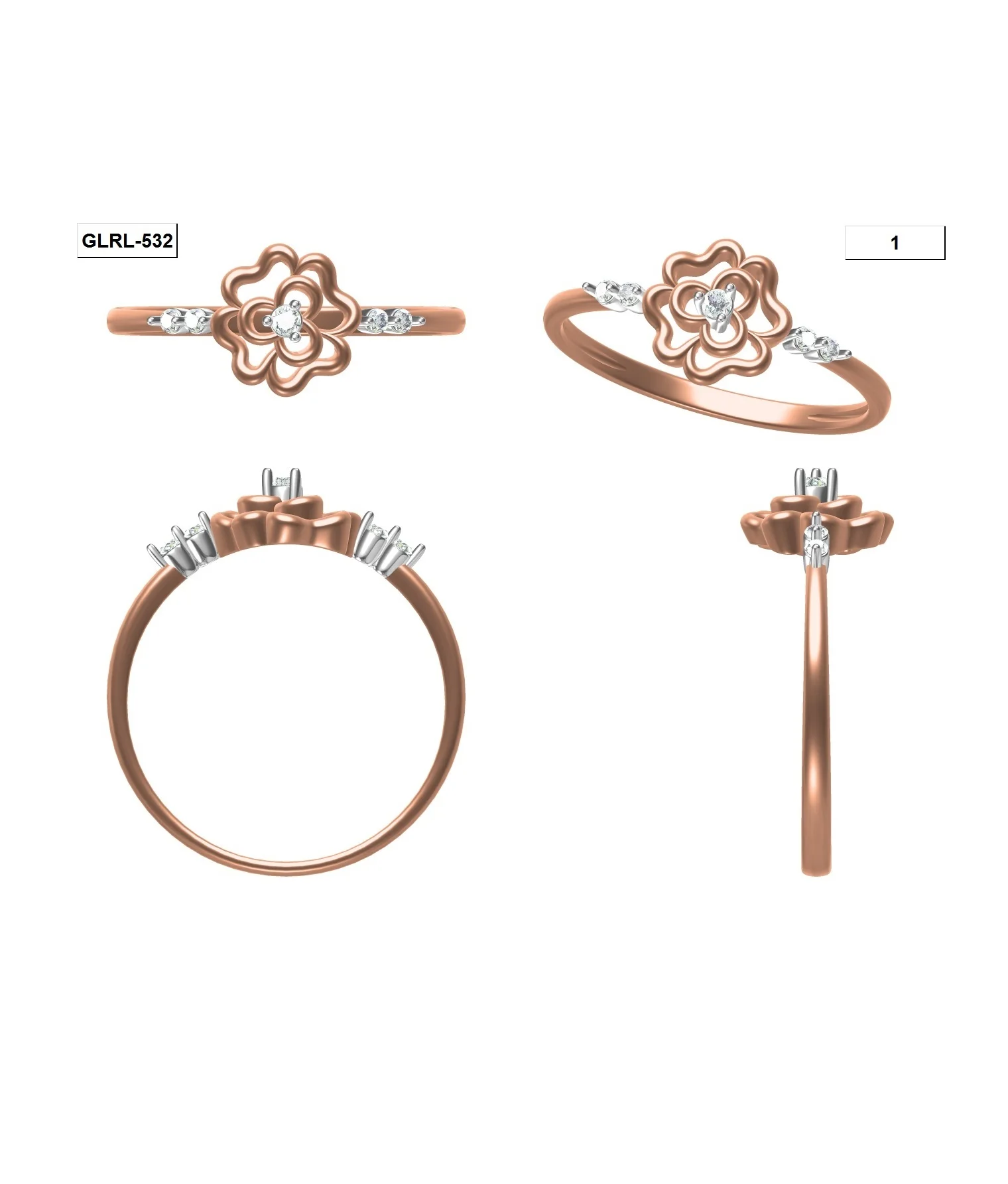 
GEM&TIME Stylish Engagement 14K Solid Gold Oval Ring 18k Gold Jewelry for Couple 