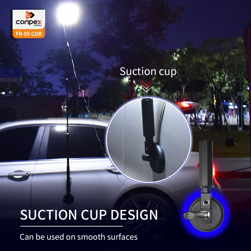 360light 12V telescopic pole led lights remote control waterproof adjustable led camping lights luzes de acampamento conduzidas