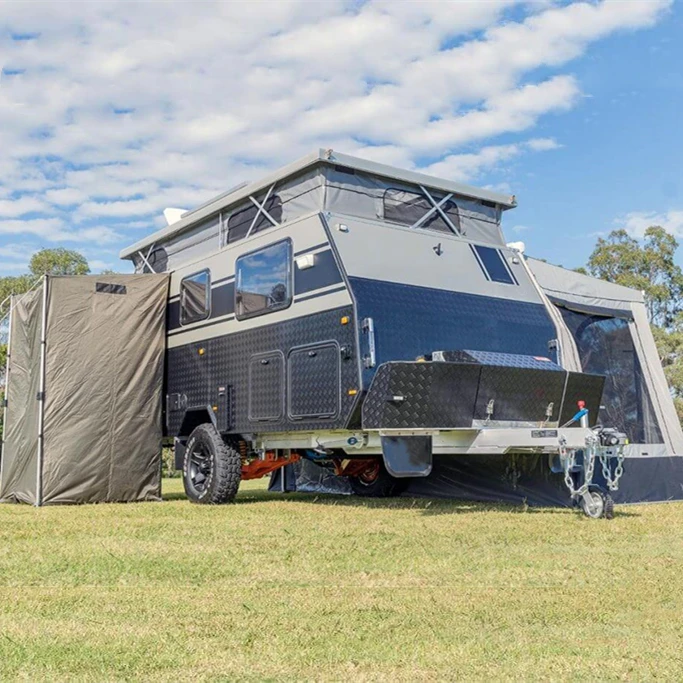 Лучший Дорожный трейлер, внедорожный Гибридный трейлер 15 футов с ванной для продажи