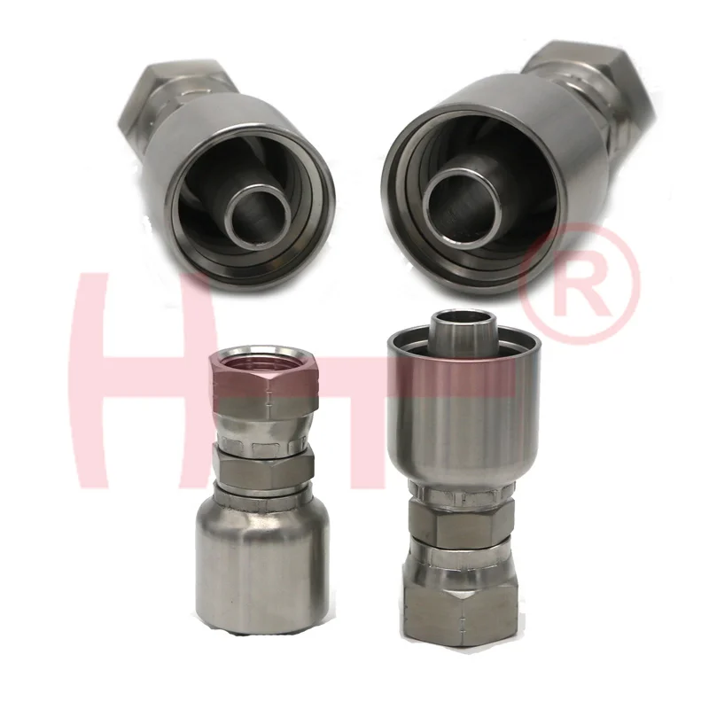 1 шт. Обжимные фитинги для гидравлического шланга с резьбой JIC