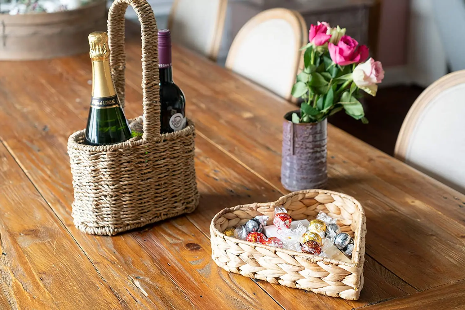 High Quality  Eco-friendly Elegant Woven Hyacinth Serving Trays Rattan Tray Decor Made In Vietnam