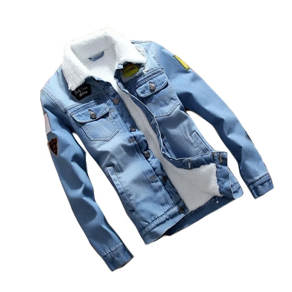 Весна стильный дизайн модная спортивная уличная одежда голубые джинсы мужские джинсовые бейсбольные куртки для мальчиков Отзывы 4 01