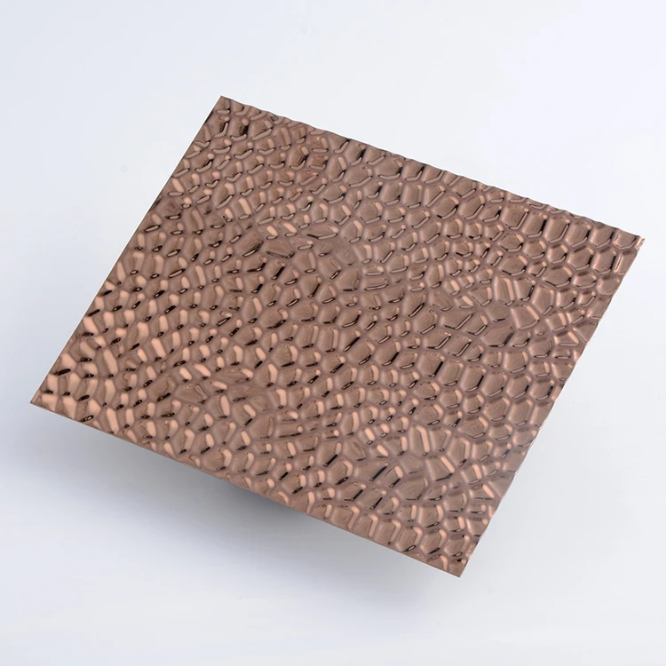 Standard Size 4x8 201 304 PVD Color Stamped Convex Honeycomb Pattern Stainless Steel Sheet for Wall Panels