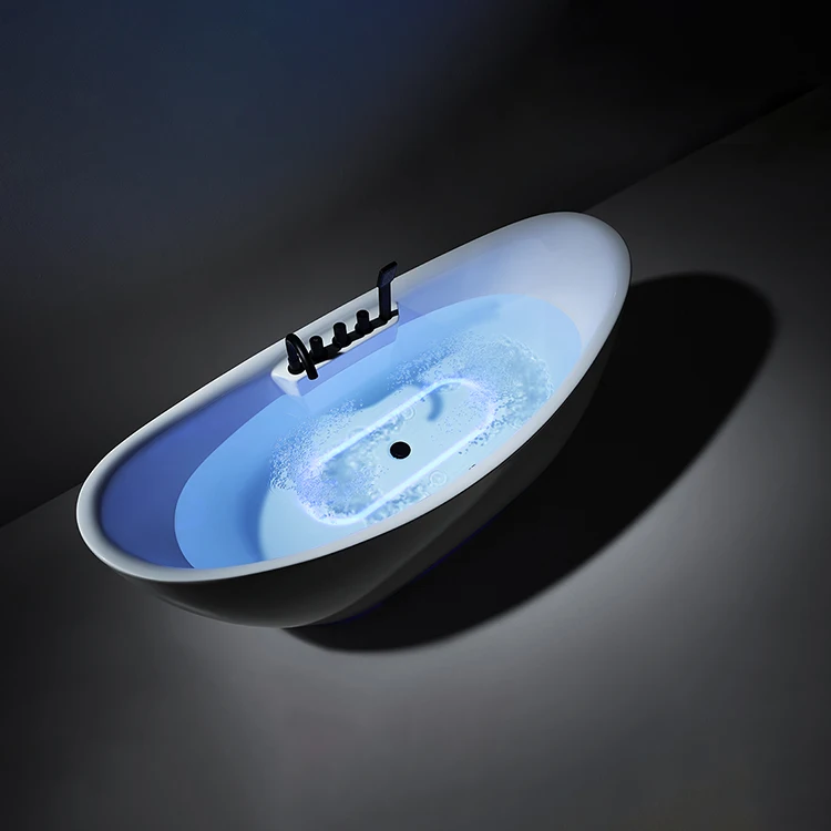 Empolo отдельно стоящая Ванна с твердой поверхностью/простая акриловая ванна/кремовая производство baignoire salle de bain