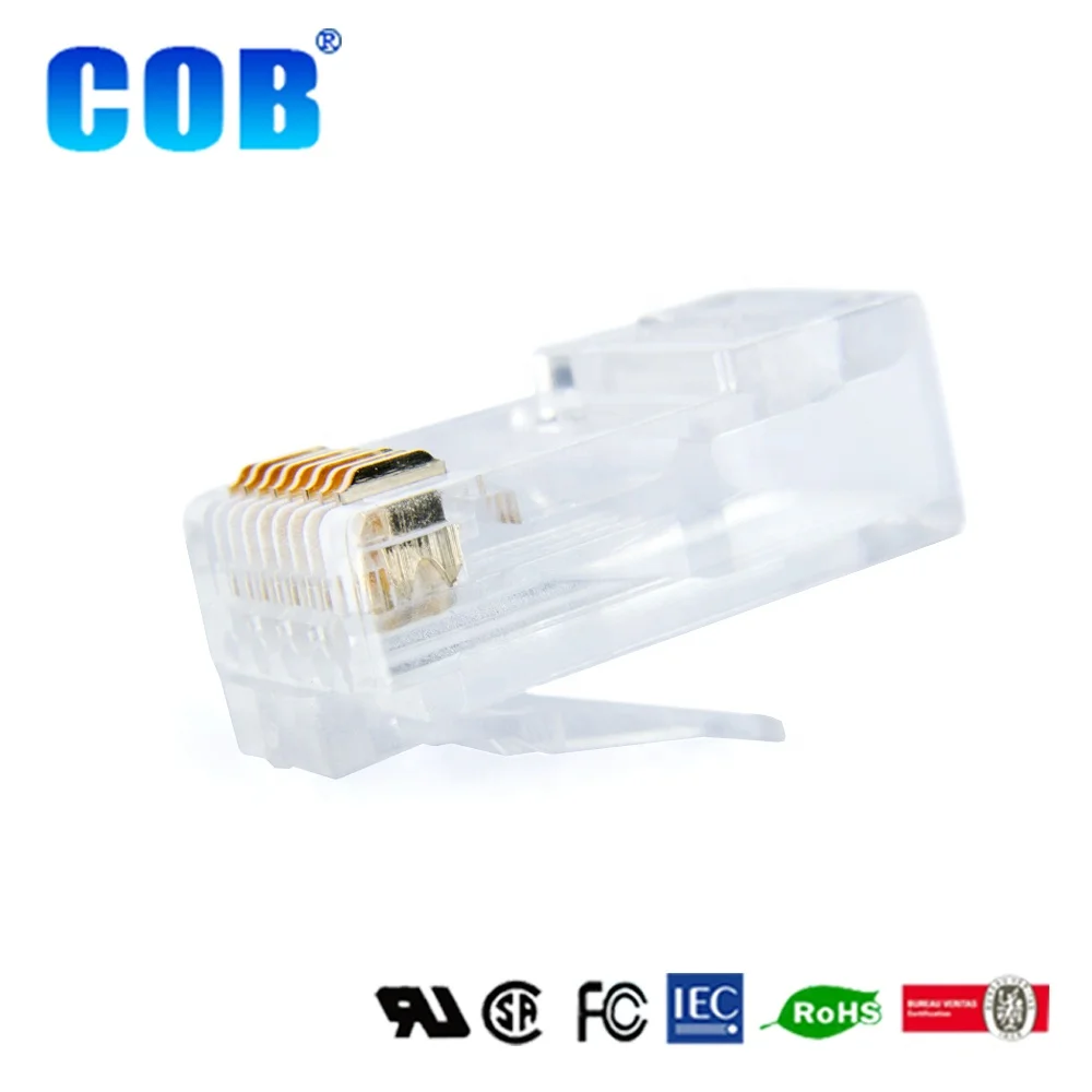 Professional Manufacturer Telecom Parts Unshielded Modular Plug  RJ45 Connector Cat5e UTP