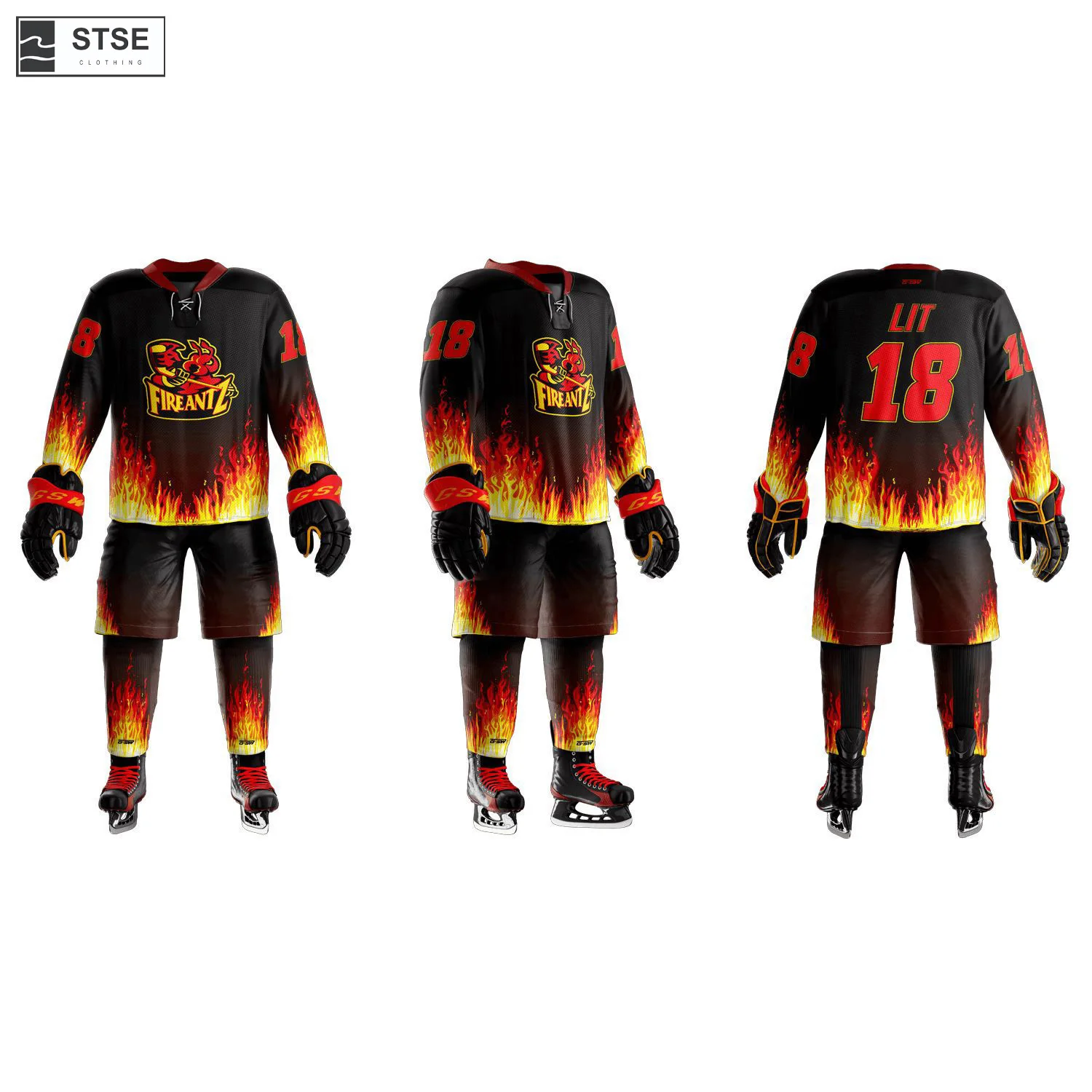 Сублимационный дизайн оптовая продажа низкая цена униформа для хоккея с шайбой Высококачественная