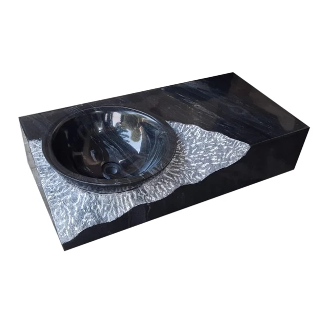 White Marble Bathroom Counter Basin