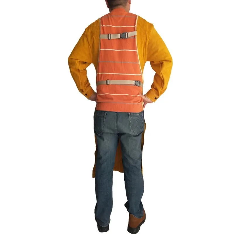 New Custom Logo Welding Equipment Cowhide Leather Workshop Welders Leather Apron