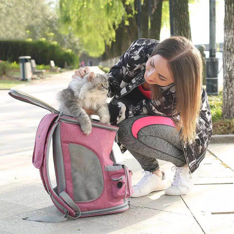 Advocator OEM/ODM Pet Carrier Backpack Airline Approved Bird cage Bag with Mesh Windows for Small Medium Dogs Cats