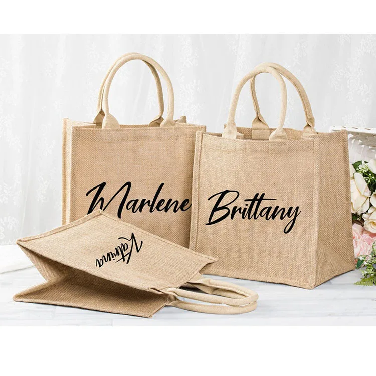 Недорогая сумка с возможностью печати, джутовые сумки-тоуты