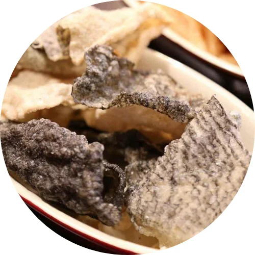 Deep Fried SALMON FISH SKIN Snack//Shyn Tran +84382089109
