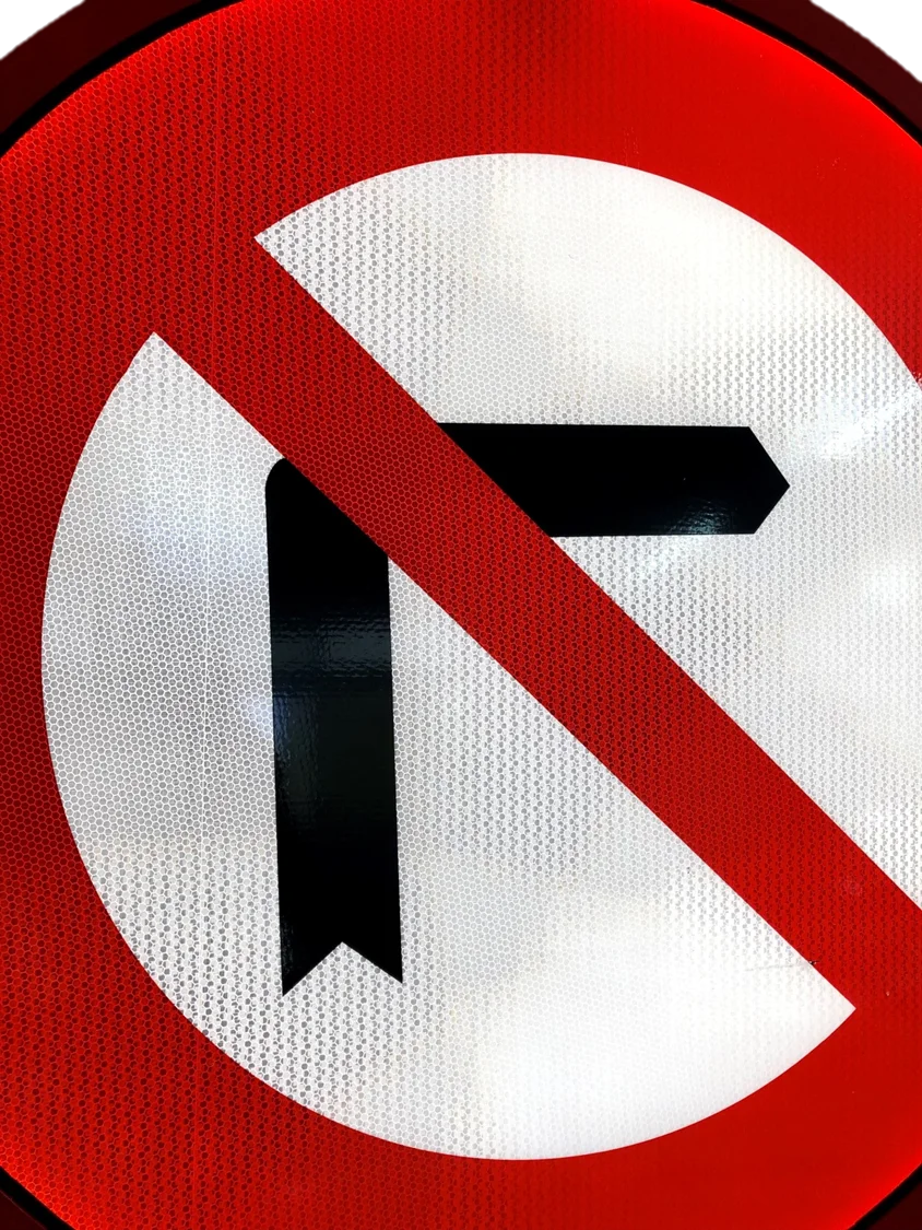  Запрещенные СВЕТОДИОДНЫЕ ПОВОРОТНЫЕ знаки направо с подсветкой