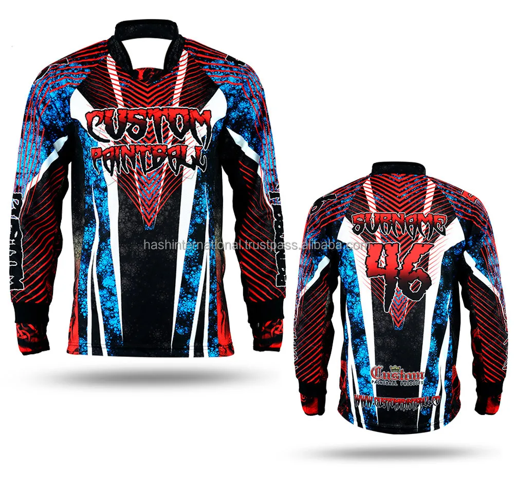 Hot Selling Paint Ball Mesh Jersey Custom Paintball Tops Stylish And Quick Dry Paintball Jersey