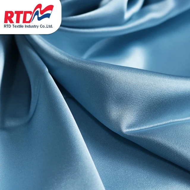 RTD Satin Crepe 100% Polyester Fabric - Light Blue WD1152
