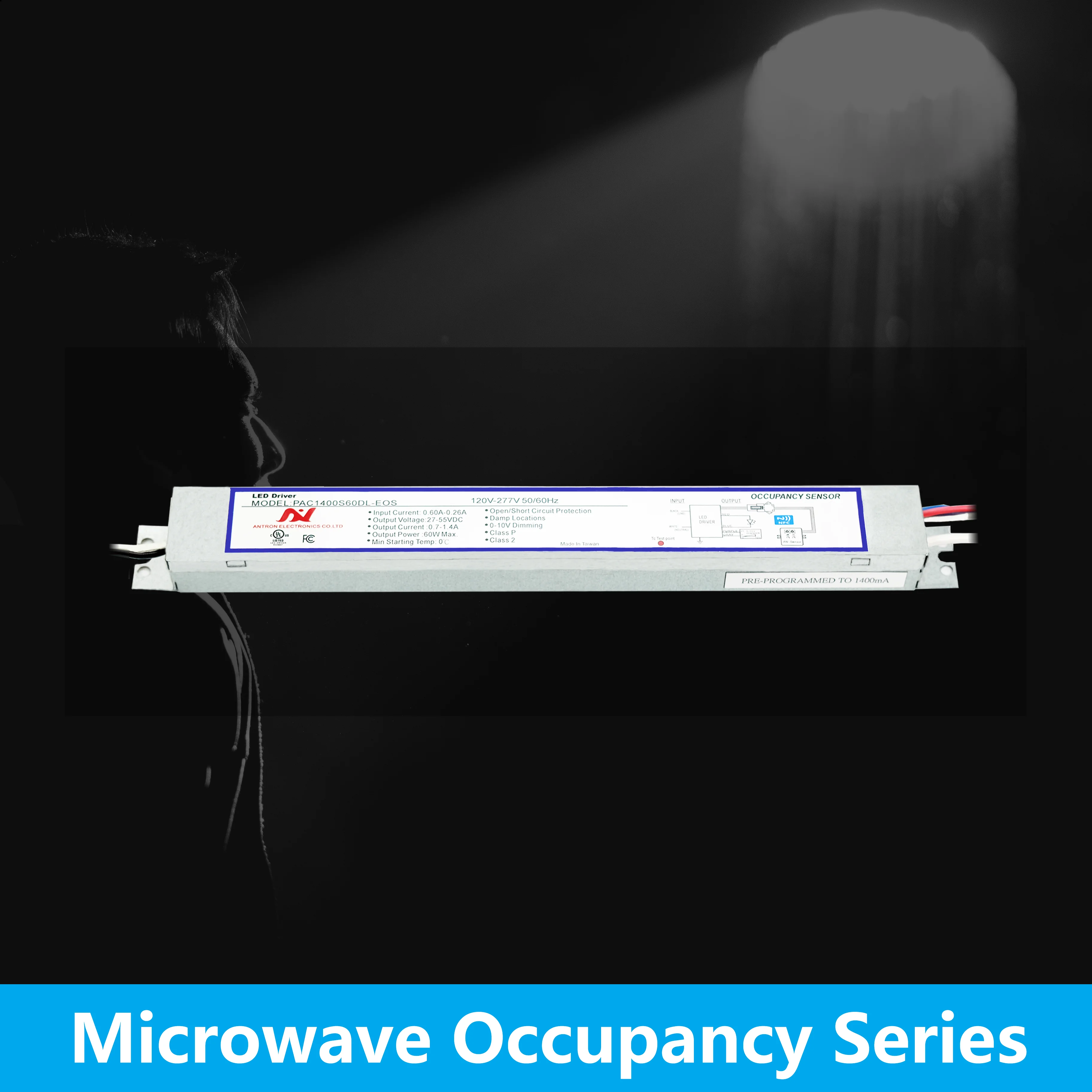 High Tech 60W Motion Sensor LED Driver Time Adjust