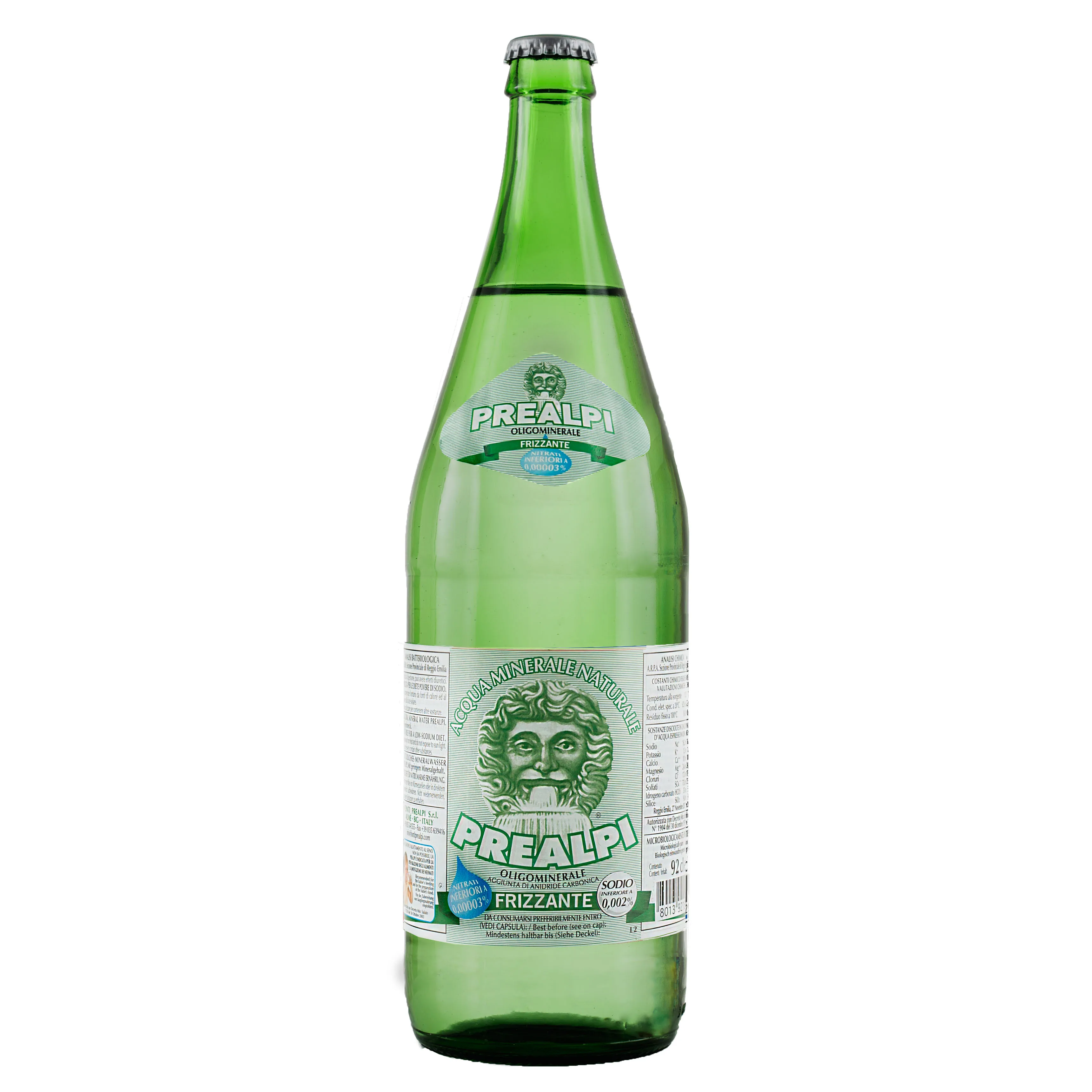 
Natural Mineral water cl. 92 Prealpi glass bottle SPARKLING water 